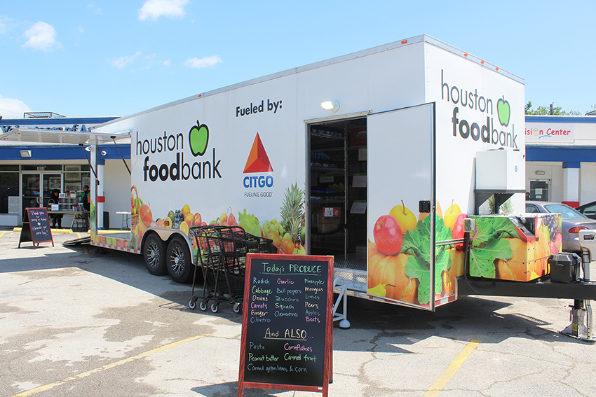 Houston Food Bank mobile trailer