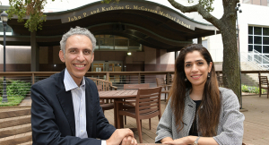 Photo of Faraz Bishehsari, MD, PhD, and Mahboobeh Mahdavinia, MD, PhD.