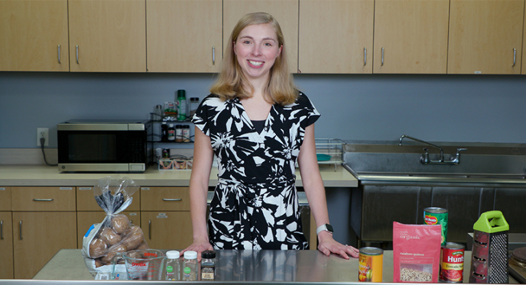 Madeline Yaw in the kitchen preparing holiday recipes